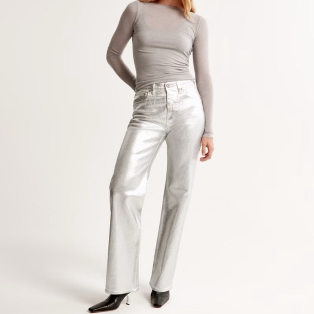 Abercrombie & Fitch Silver Flare Jeans